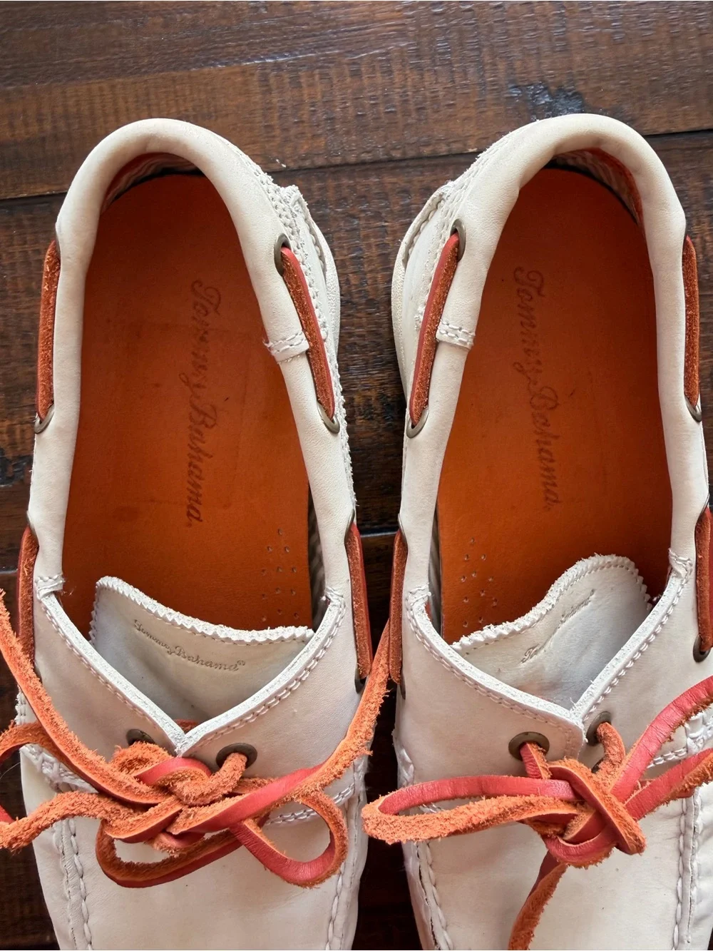 Tommy Bahama White Boat Shoes